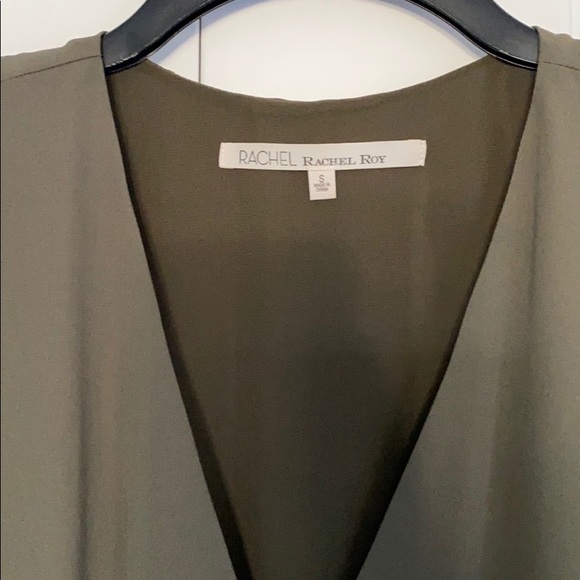 Army Green Military Inspired Mini Jumpsuit Dressy Romper - Picture 6 of 9